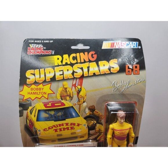 Racing Champions 1991 Bobby Hamilton 68 Racing Superstars Action Figure Car Card - Picture 2 of 12